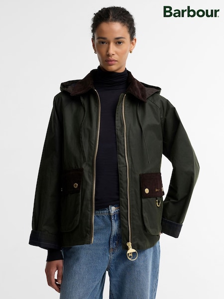 Green - Barbour® Carville Wax Jacket