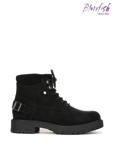 Black - Blowfish Malibu Astor Regular Fit Lace-up Boots