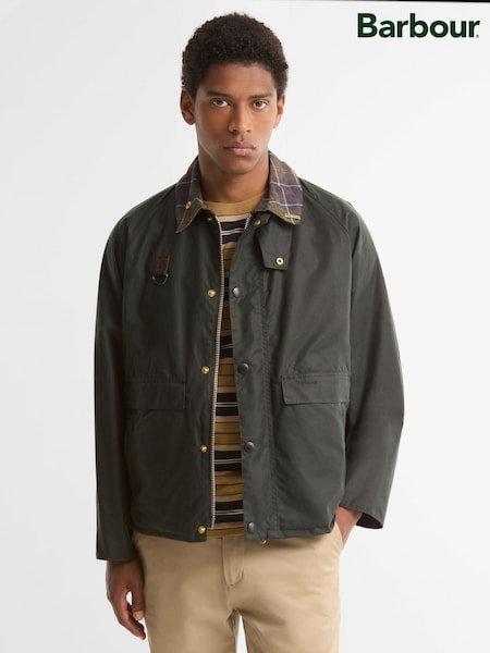 Green - Regular Barbour Icons Spey Wax Jacket