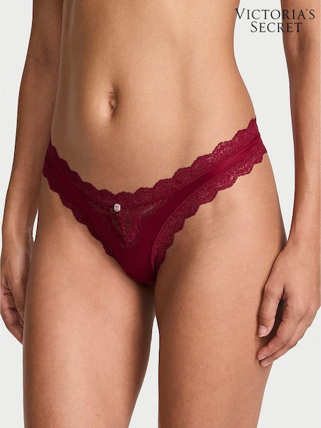 Red Lacquer Lace Trim - Victoria's Secret Knickers
