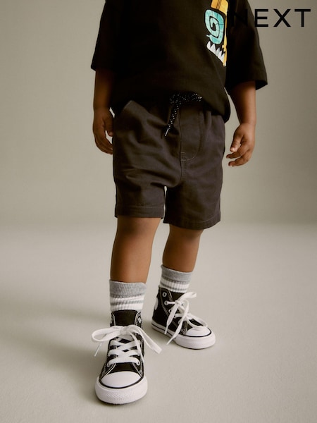 Negru - 100% Cotton Pull-On Shorts (3mths-7yrs) (349420) | 27 LEI - 37 LEI