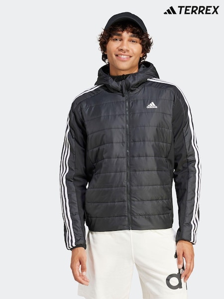 adidas Terrex Black Essentials 3-Stripes Insulated Hooded Hybrid Jacket (349434) | €53