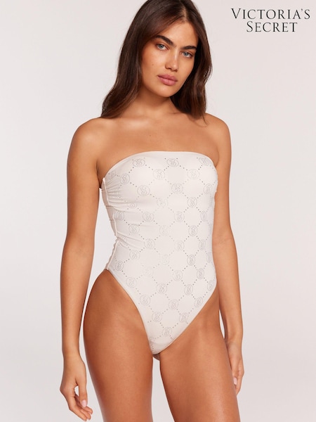 Victoria's Secret White Diamante Bandeau Swimsuit (349619) | €27