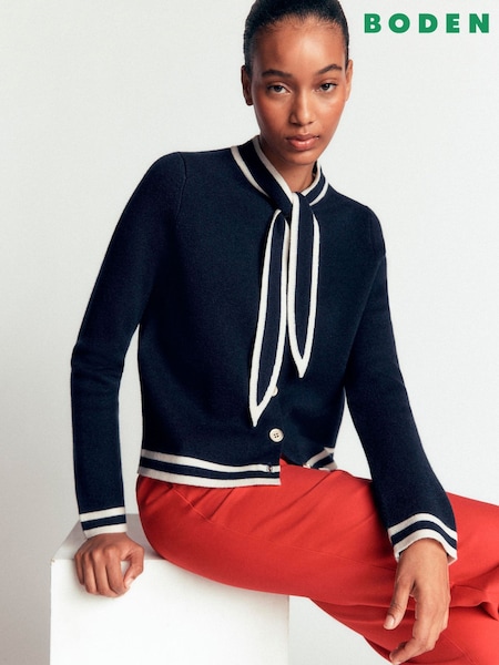 Blue - Boden Tie Milano Cardigan