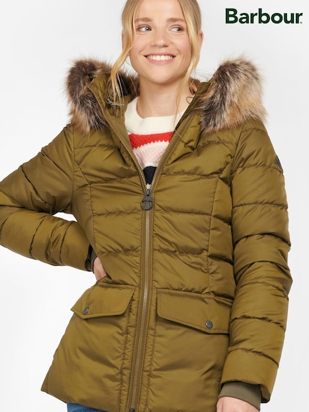 Barbour® Coastal Navy Blue & Green Bayside Puffer Quilted Jacket (350509) | €87