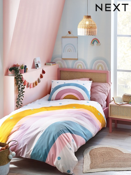 Natural Kids Scandi Rainbow Reversible Duvet Cover And Pillowcase Set (350812) | €14 - €23
