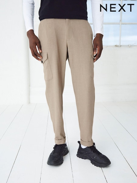 Neutral Relaxed Tapered EDIT Twill Cargo Trousers (351122) | €3