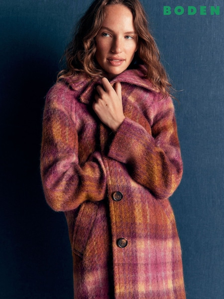 Brown - Boden Cotswold Wool Blend Coat