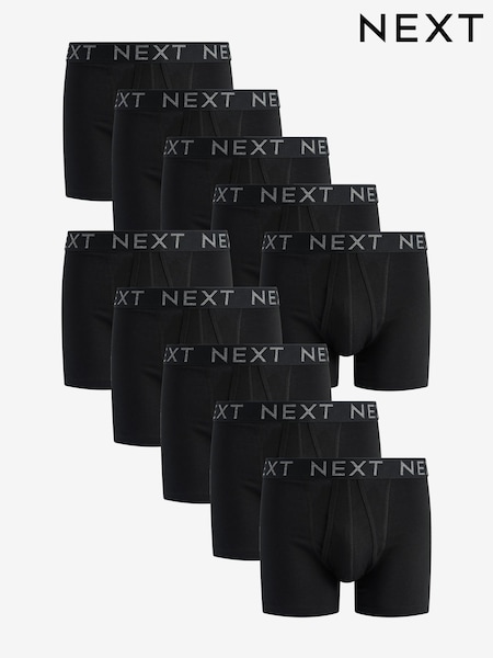 Black 10 pack A-Front Boxers (351587) | $73