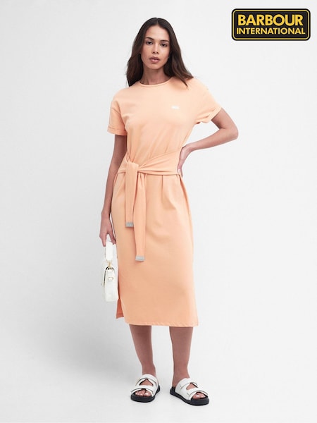 Barbour® International Whitson Stretch Cotton Black Midi Dress (351824) | €37