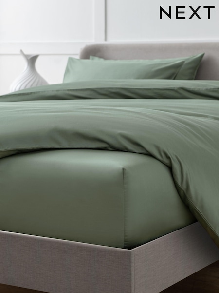 Sage Green Collection Luxe 400 Thread Count 100% Egyptian Deep Fitted Cotton Sateen Sheet (352360) | €28 - €44