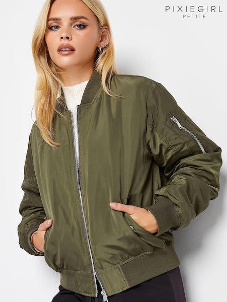 PixieGirl Petite Green Bomber Jacket (352610) | €34