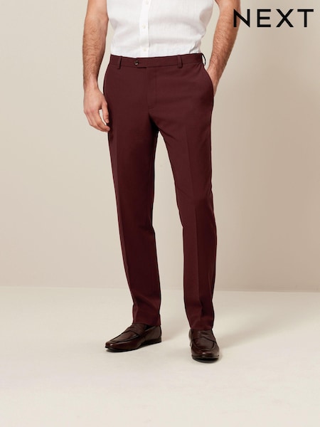 Brick Red Regular Fit Motionflex Stretch Suit: Trousers (352635) | € 12