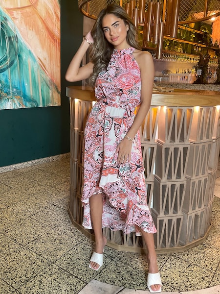 AX Paris Halterneck Dipped Hem Midi Dress (352736) | € 19
