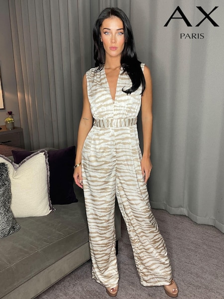 AX Paris Print V-Neck Sleeveless Jumpsuit (352830) | €17