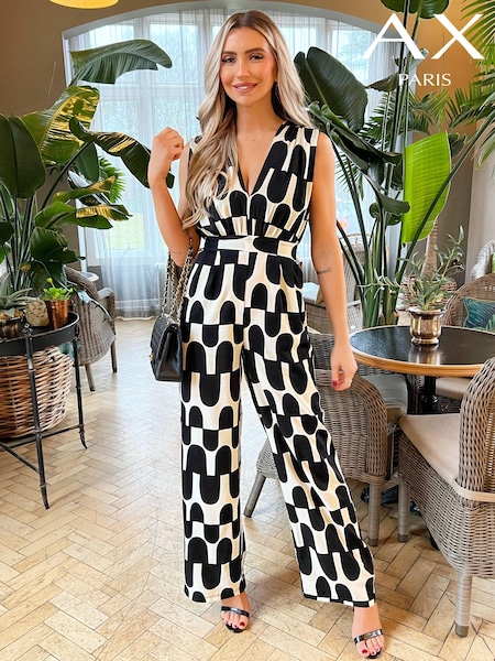 AX Paris Abstract Print Black Jumpsuit (352853) | €16
