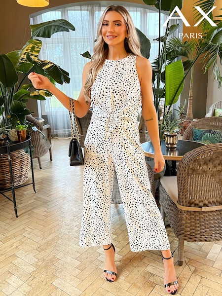 AX Paris Printed Knot Front White Jumpsuit (352945) | 15 €