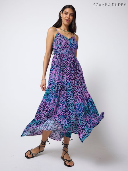 Rožinė - Scamp & Dude Leopard Ray T-shirt Dress