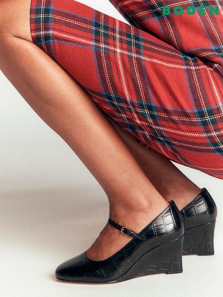 Black - Boden Wedge Mary Janes
