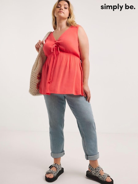 Simply Be Orange Crinkle Sleeveless Blouse (354921) | €10.50