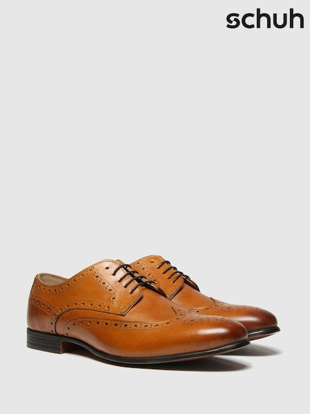 Schuh Tan Brown Rowen Brouge Shoes (355177) | 175 LEI