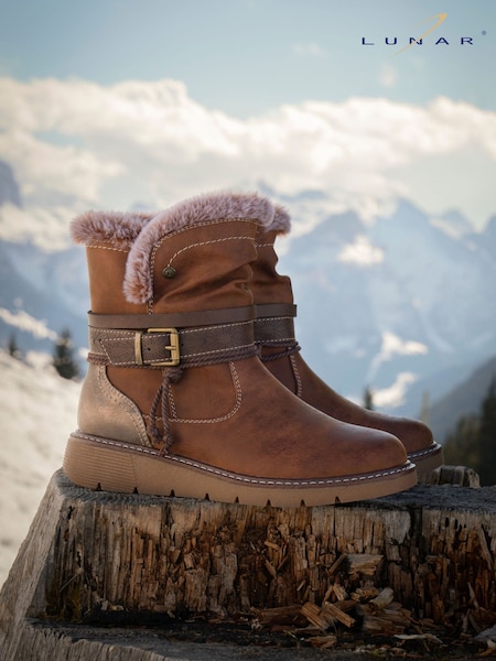 Қоңыр - Lunar Ellie W/proof Wide Fit Ankle Boots
