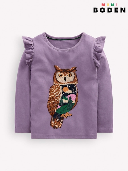Violets - Boden Long Sleeve Superstitch T-shirt