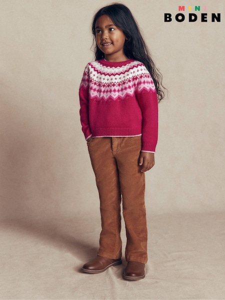 Pink - Boden Eleanor Fair Isle Jumper