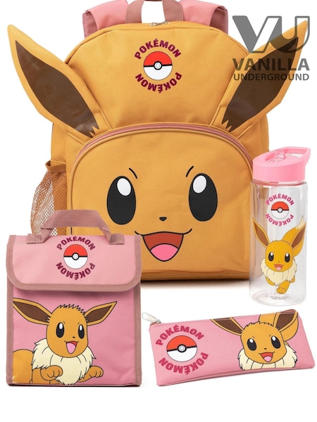 Vanilla Underground Brown Pokemon Eevie Pokemon Unisex Kids 4 Piece Back To School Set (355706) | R$ 400