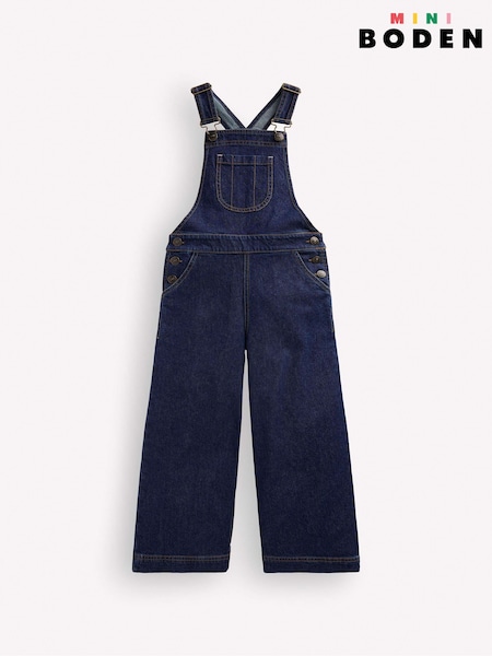 Albastru - Salopetă din denim evazată Boden