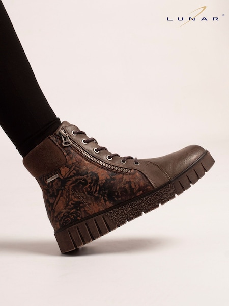 Brown - Lunar Lunar Kelly Waterproof Ankle Boots