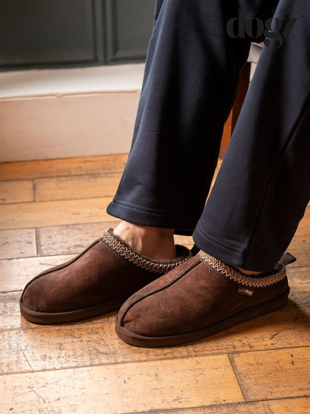Brown - Regular Lazy Dogz Patrick Slippers