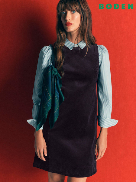 Blue - Boden Lou Cord Shift Dress