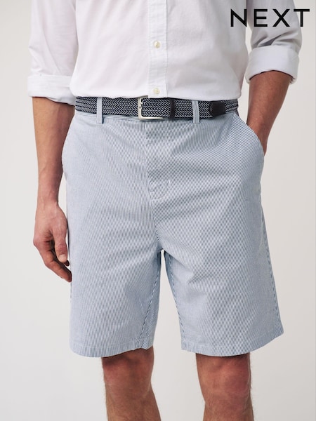 Light Blue Belted 100% Cotton Chino Shorts (356125) | €5