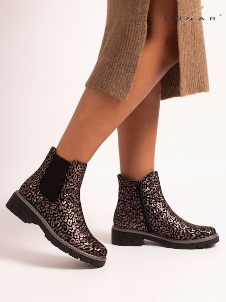 Black - Lunar Brighton Ankle Boots
