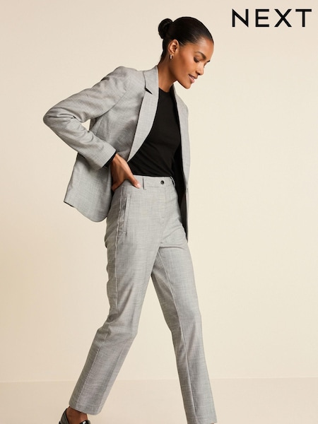 Black/White Check Tailored Check Slim Leg Trousers (356472) | €12