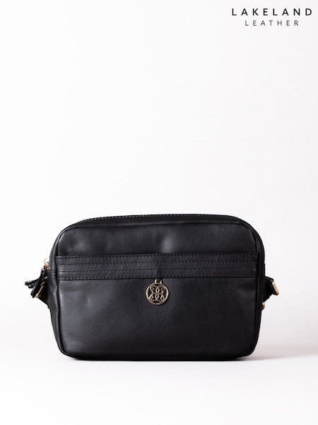 Black - Lakeland Leather Cartmel Boxy Cross-body Bag