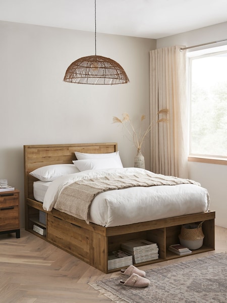 Oak Effect Bronx Platform Bed Frame with Storage (356755) | €950 - €1,075