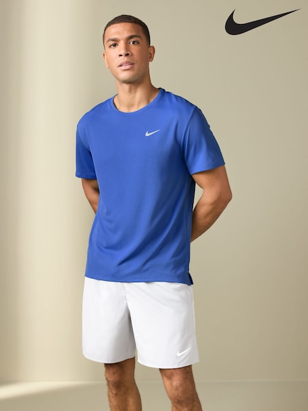 Nike Dark Blue Dri-FIT Miler Running T-Shirt (358118) | €42