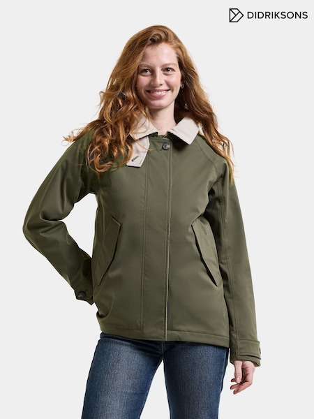 Green - Didriksons Lynn Womens Waterproof Jacket