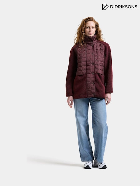 레드 - Didriksons Hazel Hybrid Fleece