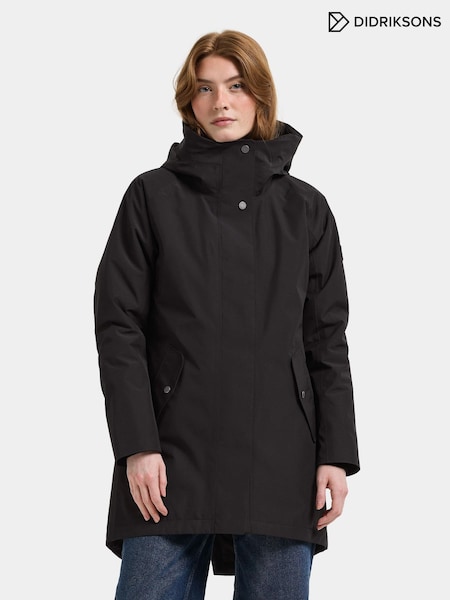 Black - Didriksons Alana Waterproof Coat
