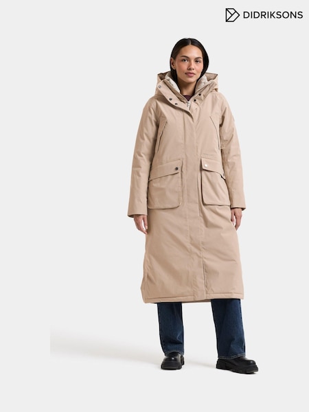 Brun - Didriksons Melody Long Waterproof Coat