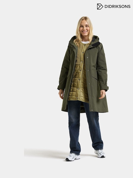 Green - Didriksons Alva Womens 3-in-1 Waterproof Coat
