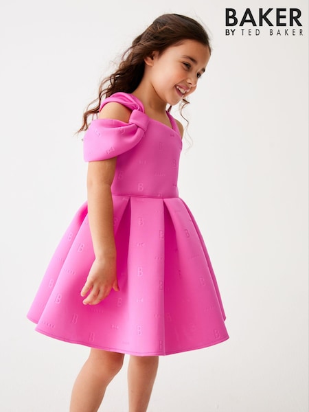 Baker By Ted Baker Bow Shoulder Embossed Scuba Dress (359528) | ‏10 د.ك.‏ - ‏11 د.ك.‏