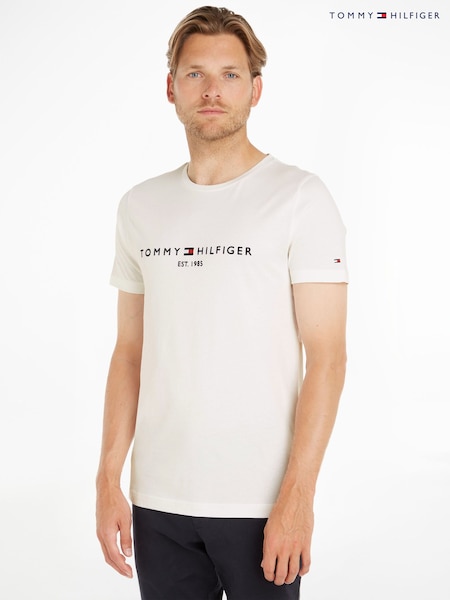 Alb - Tricou cu logo-ul Tommy Hilfiger (359948) | 335 LEI