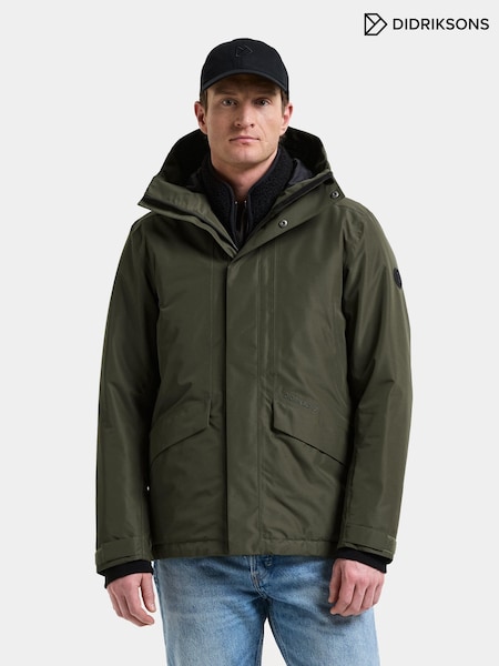 ירוק - Regular Didriksons Adam Mens Waterproof Jacket