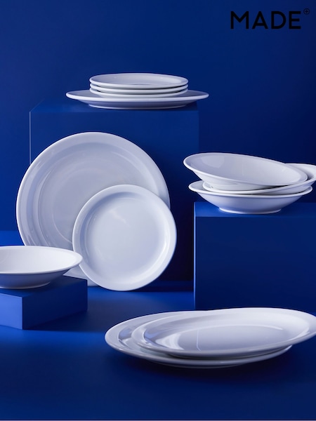 MADE.COM White Ottilie 12 Piece Dinner Set (360478) | €61