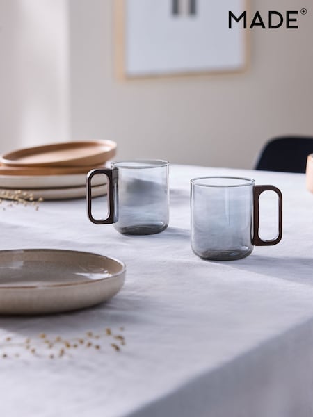 MADE.COM Set of 2 Declan Glass Mugs (360722) | ‏116 د.إ.‏
