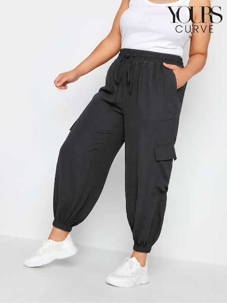 Yours Curve Black Smart Woven Joggers (361235) | €40